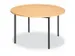Table Polyvalente En Tube Carré Hxd 740X800Mm 4Pieds Ronde Panneau Gr