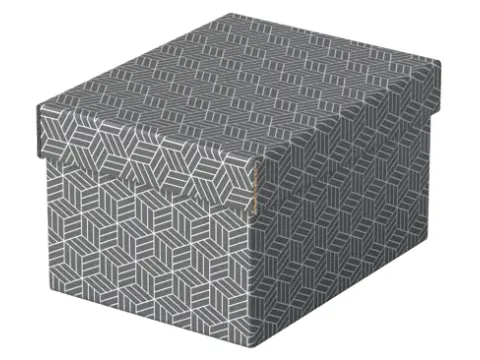 Esselte Home kleine opberg- en geschenkdoos karton grijs 3 stuks