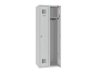 lockerkast,HxBxD 1800x800x500mm,2vak,draaigrendel,sokkel,romp RAL7035 - 1