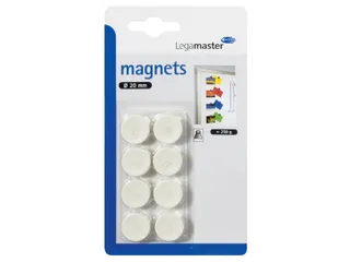 Magneet Legamaster 20mm 250gr wit 8 stuks - 1