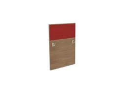 baliepaneel,v. bureau,aanbouw links,B 800mm,NT-cherry,BN4011-rood