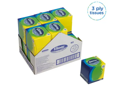 Facial tissues Kleenex kubus 3-laags 56stuks wit 8825
