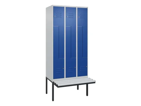 Z-garderobekast,HxBxD 2120x900x815mm,6vak,vak B 300mm,cil.-slot