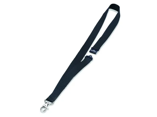 Durable 8240 ECO Textielkoord Soft Bamboo met karabijnhaak Zwart