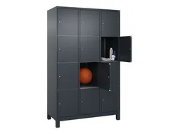 lockerkast HxBxD 1950x1200x500mm 3x4vakken cil.-slot voeten