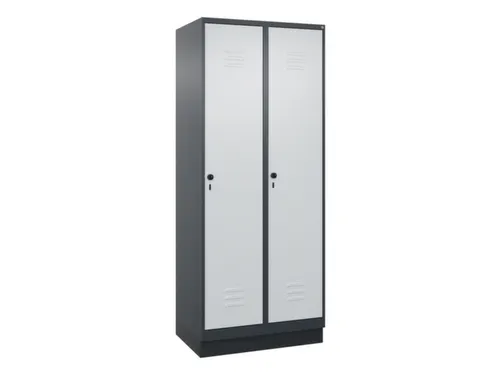 locker,HxBxD 1950x800x500mm,2vak,vak B 400mm,draaigrendel,sokkel