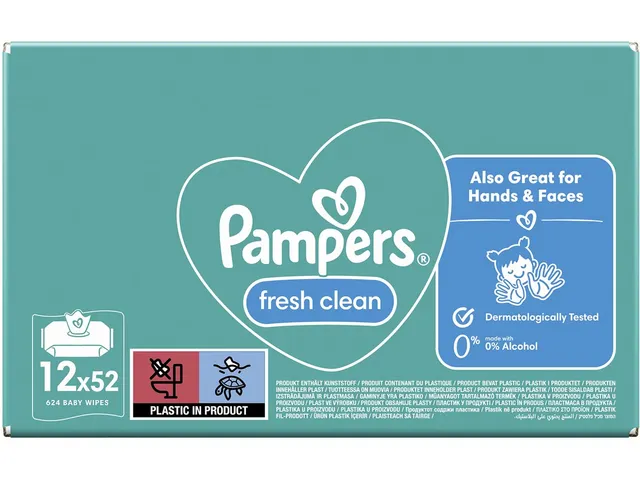 Fresh Clean vochtige doekjes 12 x 52 stuks