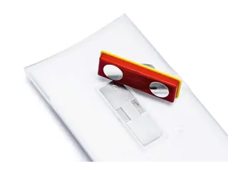 Naambadge CLICK FOLD 54x90 mm met magneet place and hold PP - 2