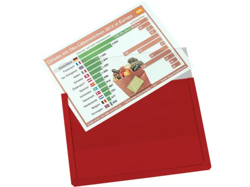 zichtpaneel,DIN A4,liggend,rood,achterzijde magnetisch