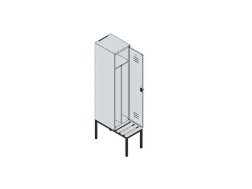 locker voor scheiding van kleding,HxBxD 2120x400x815mm,1vak