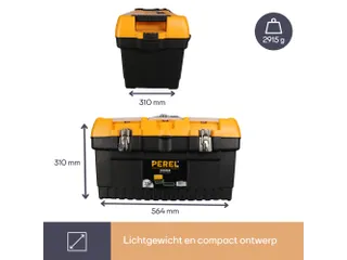 Gereedschapskoffer Met Metalen Sloten 564x310x310mm 54 Liter - 9