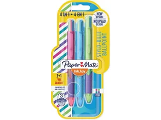 4kleuren balpen Inkjoy Quatro Joie De Vivre, blister 2 + 1 - 2