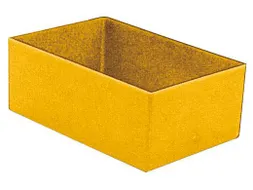 Inzetbak HxLxB 63x162x108mm Polystyreen Geel 50 stuks