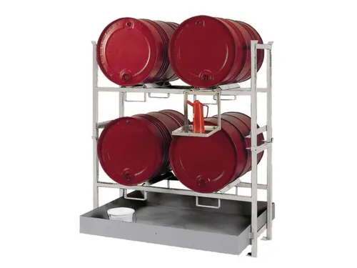 Complete Aanbieding Stapelframes 2x 2x200l Opvangbak Verzinkt