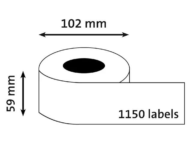Etiket Dymo 947420 labelprint 450XL 102x59mm 2x575stuks S0947420