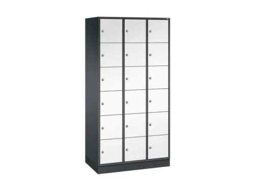 lockerkast,HxBxD 1950x920x500mm,3x6vakken,cil.-slot,sokkel