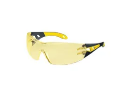 Uvex Pheos 9192.385 veiligheidsbril, amberikleurige lens, geel/zwart m