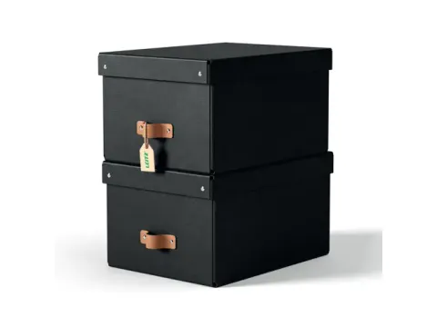Leitz Puro Opbergdoos met deksel medium 17L set van 2 zwart