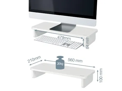 Ergo monitorstandaard, wit