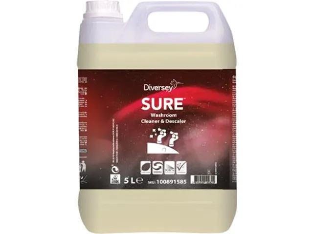 Diversey Sanitairreiniger En Ontkalker Sure, Flacon Van 5 Liter
