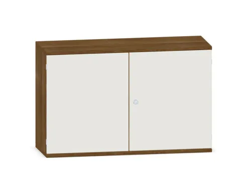 kantoorkast,HxBxD 770x1200x430mm,decor romp noten,decor front wit
