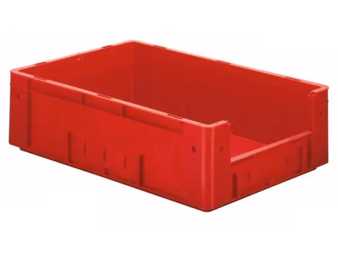 Euronorm Stapelkrat Rood 175x600x400mm 31l Gesloten Grijpopening