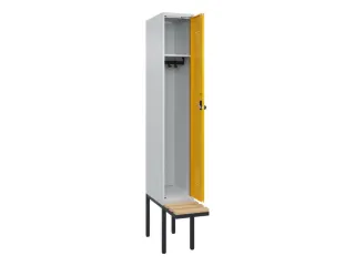 locker met bank,HxBxD 2120x300x815mm,1vak,vak B 300mm,draaigrendel - 2