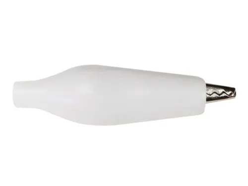 Geisoleerde Krokodillenklem 27mm - WIT