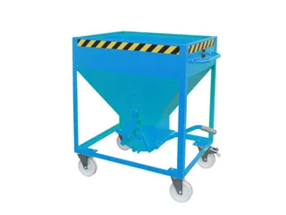 Stortgoedbak Hxlxb 780X1220Mmx1115Mm 375L Wielen Ral5012 - 2