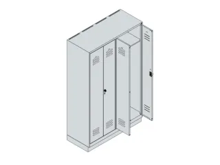 PBM-locker,HxBxD 1950x1200x500mm,4vak,vak B 300mm,cil.-slot - 3
