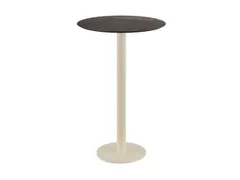 statafel,HxØ 1090x700mm,rond,schotelvoet zandkleuren