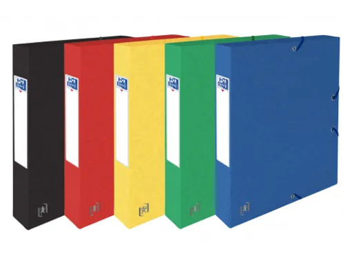 Elba elastobox Oxford Top File+ A4 rug 40mm Assorti kleuren
