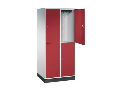 grootvolume garderobekast,RAL 7035/RAL 3003,HxBxD 1950x820x600mm