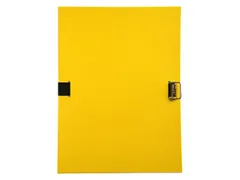 Map Met Riem En Uitrekbare Rug Pp Geel A4 24x32cm