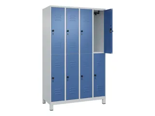 dubbeldekse locker,HxBxD 1950x1200x500mm,4x2vak.,vak B 300mm - 2