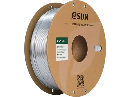 eSUN 3D printer Filament ePLA-Silk 1,75mm Zilver 1kg