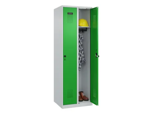 locker,HxBxD 1850x600x500mm,2vak,vak B 300mm,draaigrendel
