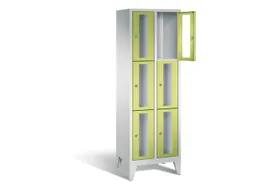 lockerkast 1850x610x500mm 2x3 vakken Cilinderslot Poten, RDS1108060