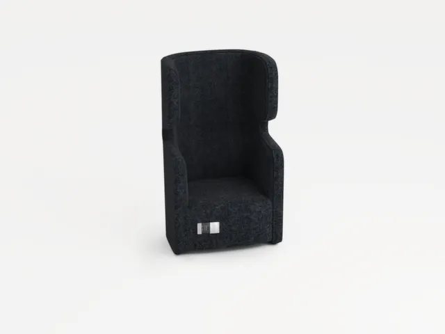 Fauteuil 1-Zits Geluidabsorberend Stof Donkergrijs 1330x860x760mm