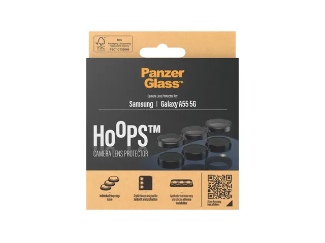 PanzerGlass Hoops Camera Lens Protector Black Samsung Galaxy A55