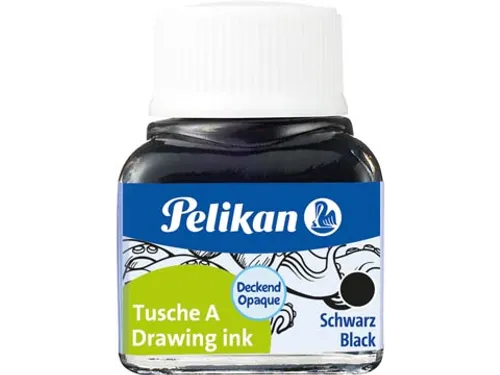 Oost-Indische inkt zwart, flesje van 10 ml