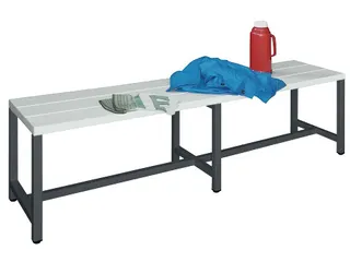 omkleedbank,HxLxD 430x1500x370mm,onderstel RAL7016 - 2