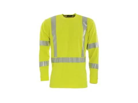 T-shirt 5072 89 Fluorgeel Vlamvertragend Lange Mouwen Maat 3EL