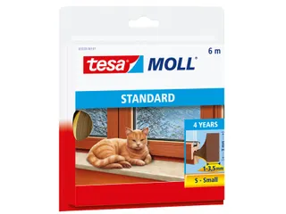 Tochtstrip Tesa Moll 05559 i profiel 9mmx6m bruin - 1
