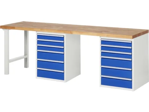 werkbank,HxBxD 890x2500x700mm,beukblad,draagverm. 750kg