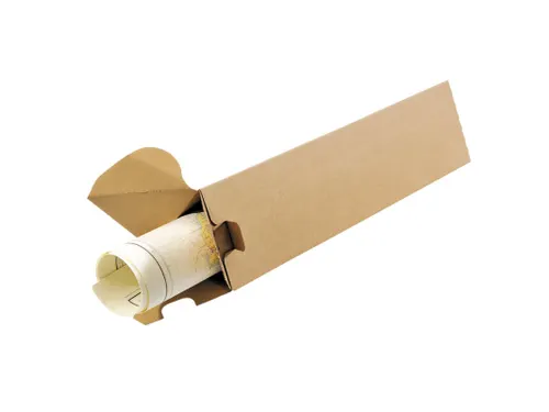 Verzendkoker Bruin Enkele Golf FSC Driehoekig 430x60x60mm 20 Stuks