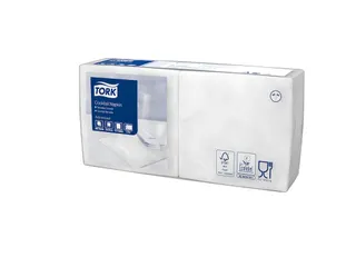 Servetten Tork 477534 Cocktail 2-laags 24x24cm wit 1/4 vouw 200st. - 4