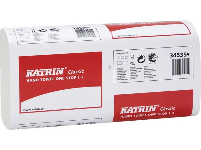 Katrin 34535 Classic Handdoeken One Stop Wit 2-Laags Interfold