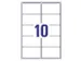 Etiket Avery J8173-25 99.1x57mm wit 250stuks