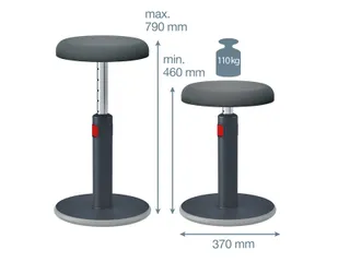 Actieve zit-sta kruk Leitz Ergo Cosy grijs - 10